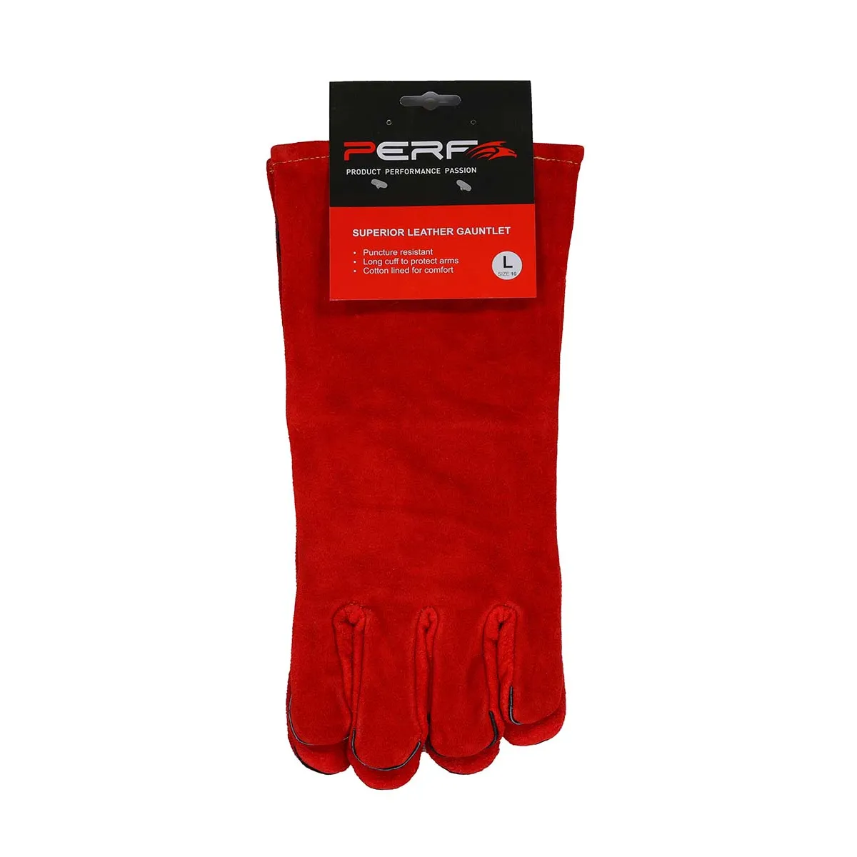 Perf Tempest (Retail Pair) Superior Welders Gauntlet SAF 038 — Red